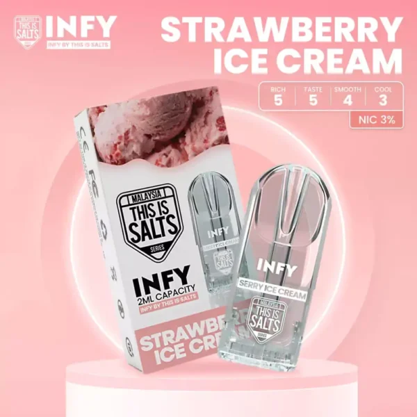 INFY Pod กลิ่นไอศกรีมสตรอว์เบอร์รี